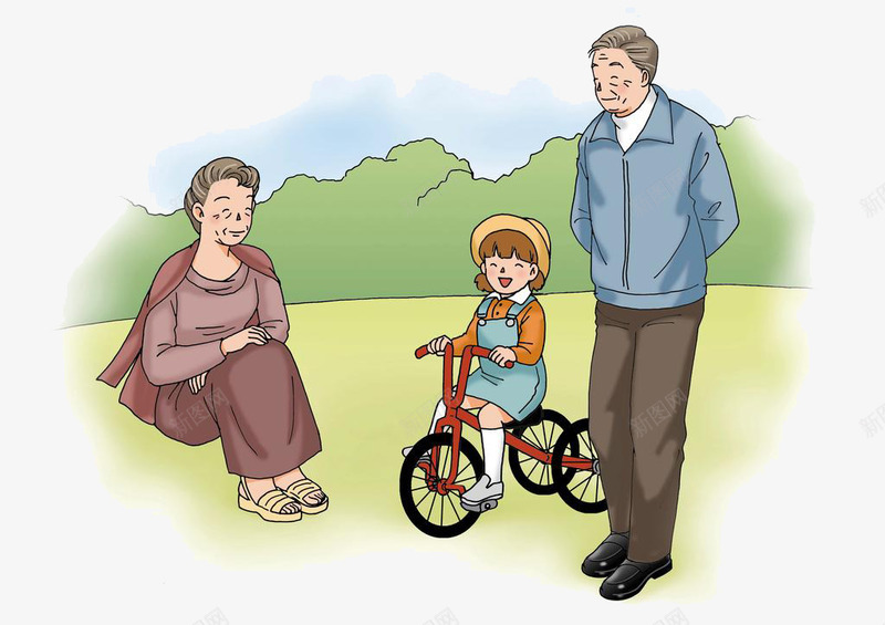 悠闲的老年生活png免抠素材_新图网 https://ixintu.com 孙女 悠闲 爷爷奶奶的孙女 老年人 老年生活