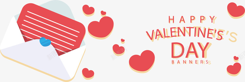 浪漫情书情人节横幅矢量图ai免抠素材_新图网 https://ixintu.com happyValentine 情人节 情人节横幅 浪漫情书 爱情 矢量png 矢量图