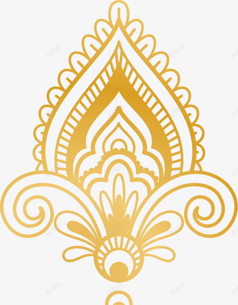 金色树叶植物png免抠素材_新图网 https://ixintu.com 免抠PNG 树叶 植物 花藤 装饰图案 金色