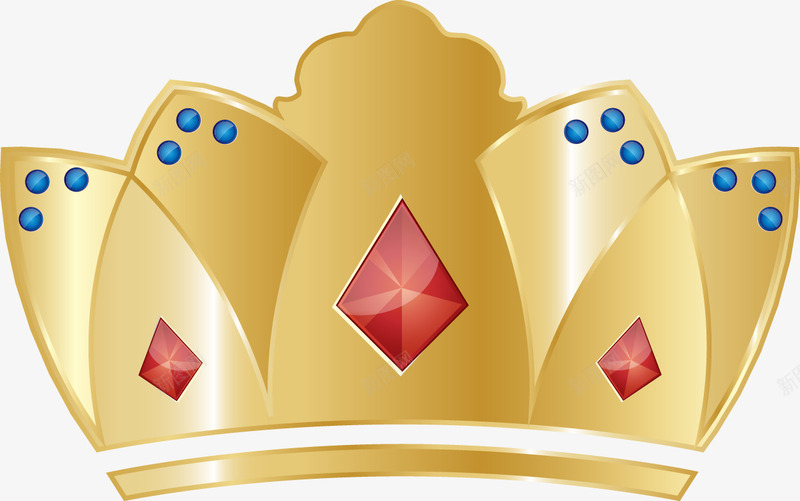 镶钻的皇冠png免抠素材_新图网 https://ixintu.com png素材 皇冠 金属 金色