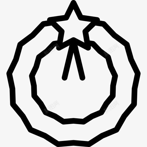 圣诞冠图标png_新图网 https://ixintu.com 圣诞节 形状 皇冠 装修 装饰