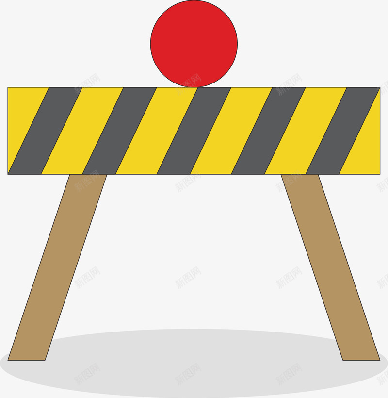 警示栏杆围栏矢量图ai免抠素材_新图网 https://ixintu.com 围栏 条纹 栏杆 矢量图 红色 警告 警示栏 黄色 黄黑警示条纹