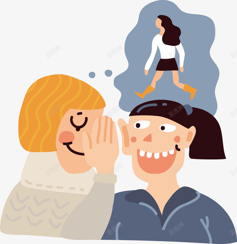 两个女孩正在说悄悄话矢量图eps免抠素材_新图网 https://ixintu.com 两个女孩 悄悄话 悄悄话PGN 手绘 手绘女孩 矢量图 矢量悄悄话 窃窃私语