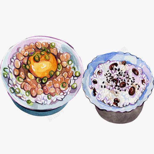 各种炒饭手绘画片psd免抠素材_新图网 https://ixintu.com 手绘美味 米饭 美食 肉丁炒饭 酸菜炒饭
