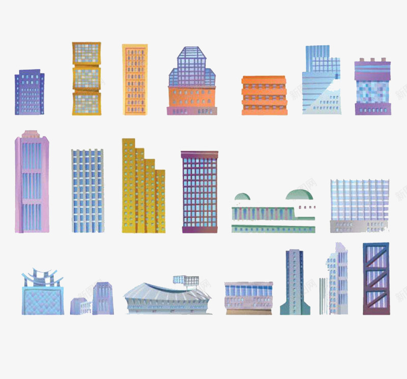 卡通风格各种楼房城市建筑简笔画png免抠素材_新图网 https://ixintu.com 卡通风格 各种 城市 建筑 楼房 楼房简笔画 简笔画 装饰图案