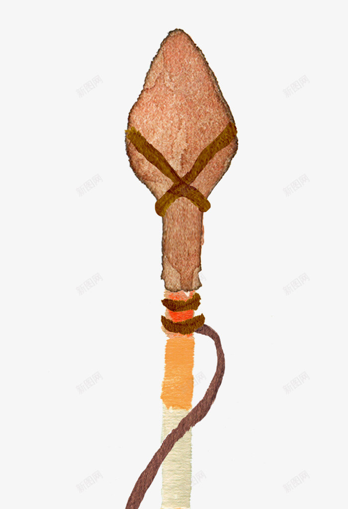 水彩绘画标枪石矛png免抠素材_新图网 https://ixintu.com 标枪 水彩 石矛 绘画