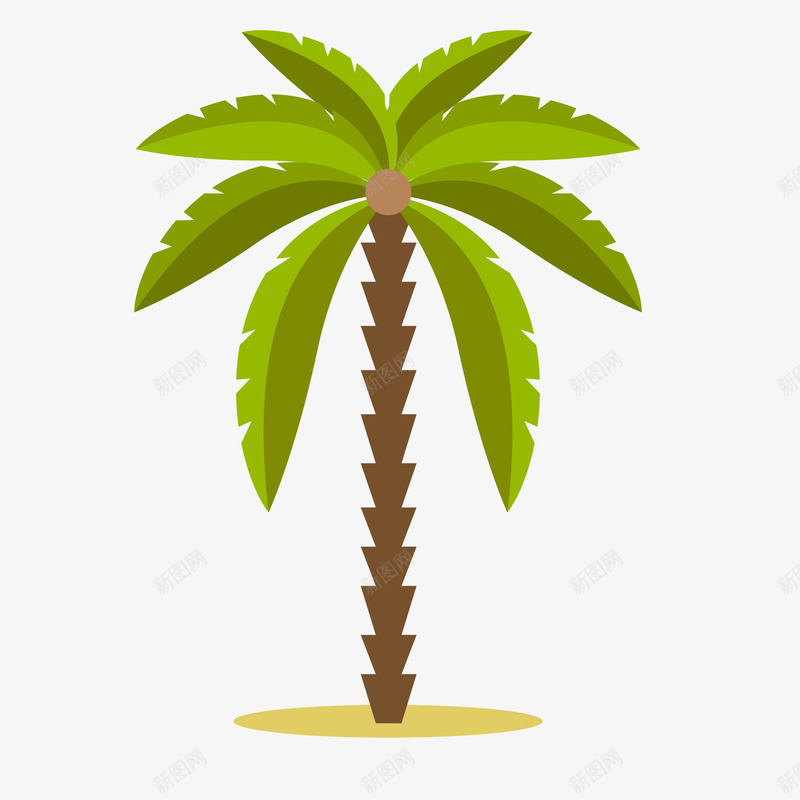 绿色棕榈树矢量图ai免抠素材_新图网 https://ixintu.com 大自然 树木 棕桐树 植物 种植 绿色 矢量图