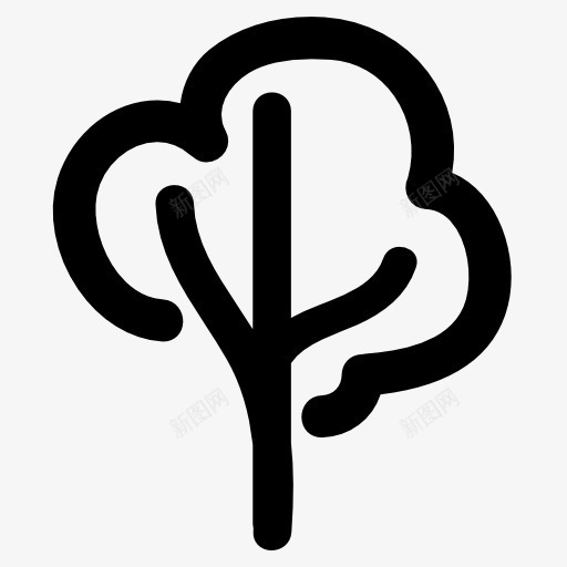 简笔画的树图标png_新图网 https://ixintu.com 树 树木