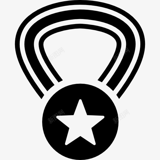 奖章与星星项链上的图标png_新图网 https://ixintu.com 体育 奖 奖励图标 奖牌 工具 明星 项链