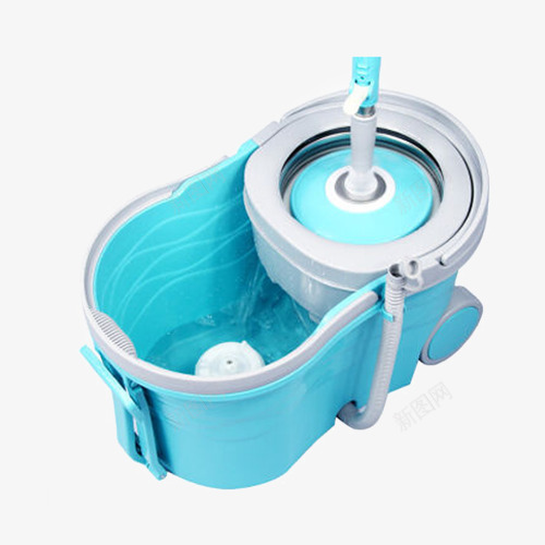 拖把双驱动旋转桶png免抠素材_新图网 https://ixintu.com 不锈钢篮拖布 产品实物 墩布 手压式好神地拖 拖巴