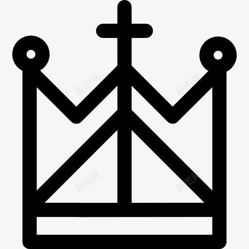皇家宗教冠图标png_新图网 https://ixintu.com 十字架形状 天主教 天主教的王冠 宗教 皇冠 皇家 高大