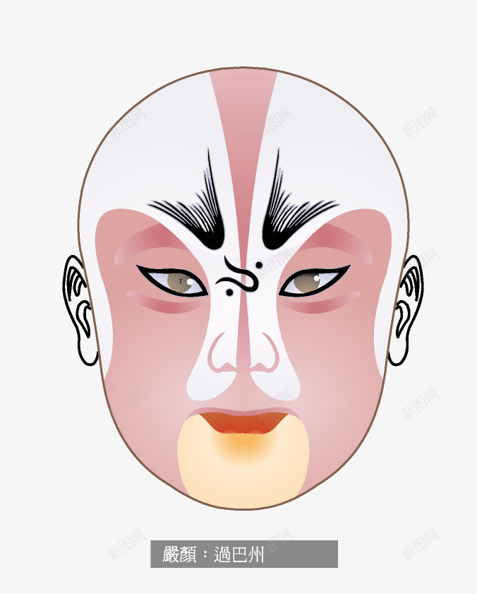 手绘创意京剧脸谱png免抠素材_新图网 https://ixintu.com 中国风 京剧 传统 印花 戏曲脸谱 脸谱 脸谱装饰 设计 贴纸