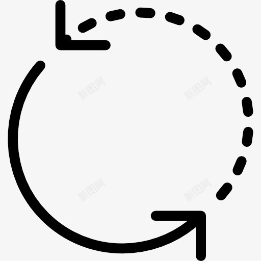 自旋图标png_新图网 https://ixintu.com 多媒体选项 定位 旋转 界面 箭头方向
