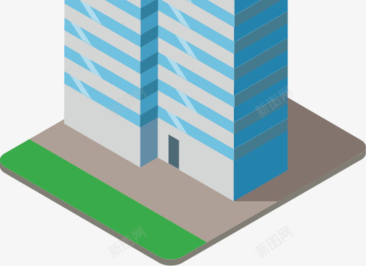 建筑高楼城镇都市矢量图ai免抠素材_新图网 https://ixintu.com 公路 地产 城市 城镇 建筑 扁平化 招牌 树木 高楼 矢量图