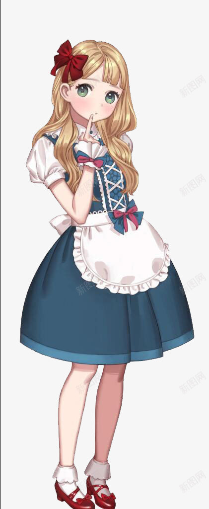 卡通手绘女孩女仆png免抠素材_新图网 https://ixintu.com 创意设计 卡通设计 扁平创意图