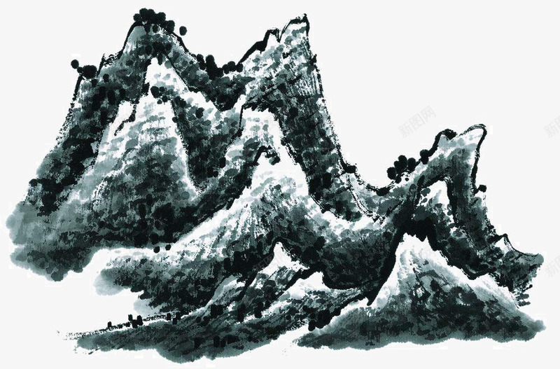 山石画法png免抠素材_新图网 https://ixintu.com 国画山石 山石画 手绘山石 水墨山石 泼墨山石 笔墨技法 芥子园画谱