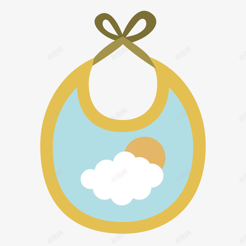 婴儿卡通围兜矢量图ai免抠素材_新图网 https://ixintu.com 围兜 婴儿 纯棉面料 矢量图