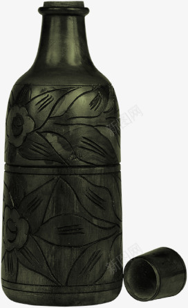 青铜铁器葡萄酒瓶png免抠素材_新图网 https://ixintu.com 瓶塞 酒瓶 铁瓶 雕花纹理