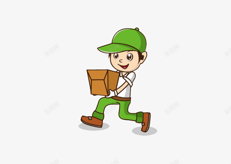 卡通快递小哥快递员png免抠素材_新图网 https://ixintu.com 卡通 快递员 快递小哥 送快递