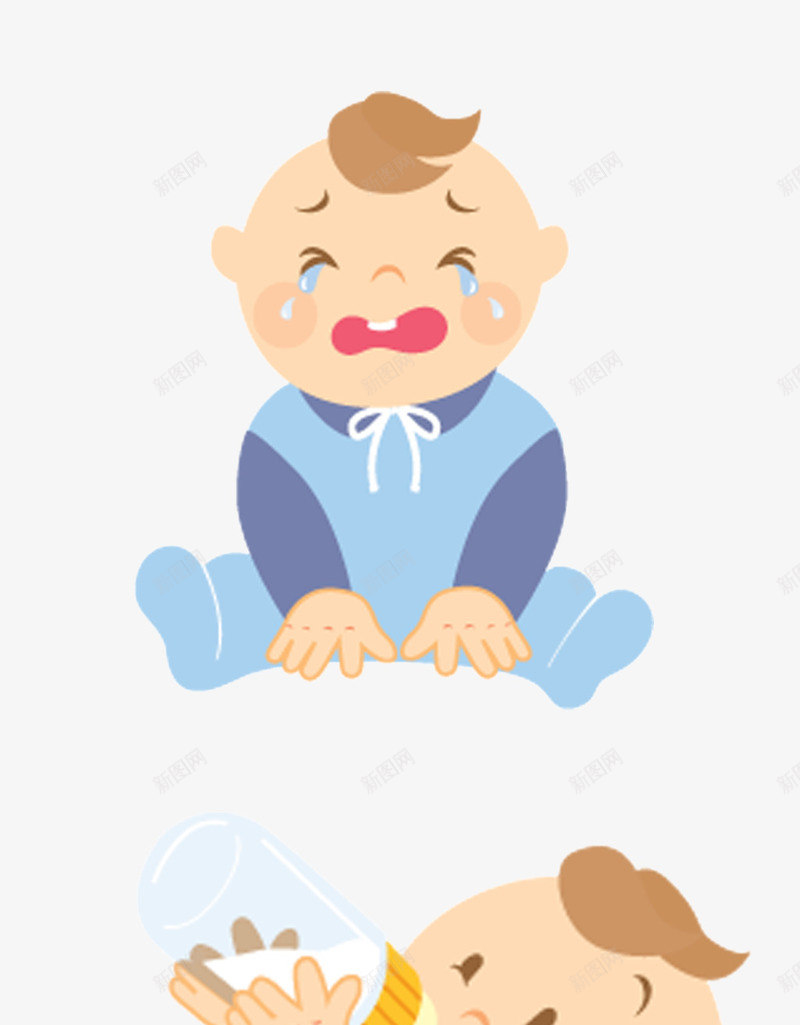 哭泣的小孩png免抠素材_新图网 https://ixintu.com 卡通 哭 哭泣的人 宝贝 小孩