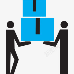 人物搬运png免抠素材_新图网 https://ixintu.com 剪影 快递 搬运 物流 箱子