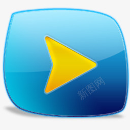 蓝色立体按钮跳过图标png_新图网 https://ixintu.com 按钮 立体 蓝色 跳过