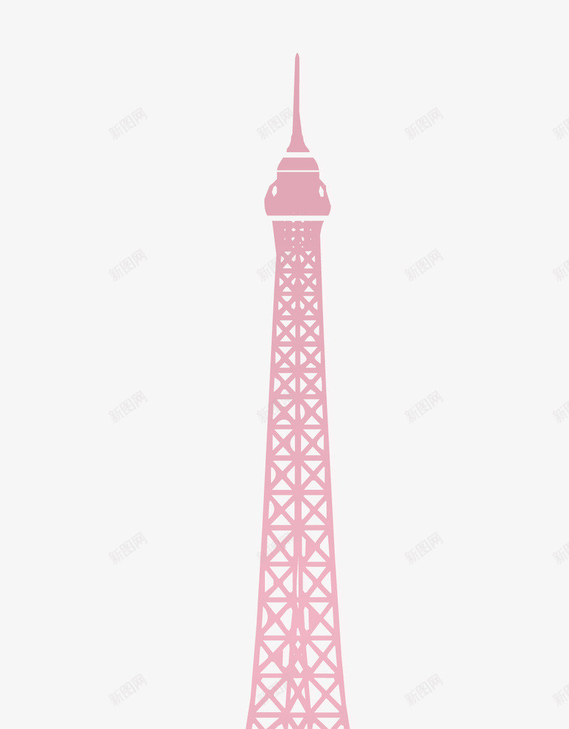 埃菲尔铁塔png免抠素材_新图网 https://ixintu.com 商业人士 埃菲尔铁塔 爱情鸟 甜蜜素材 花束 花瓣