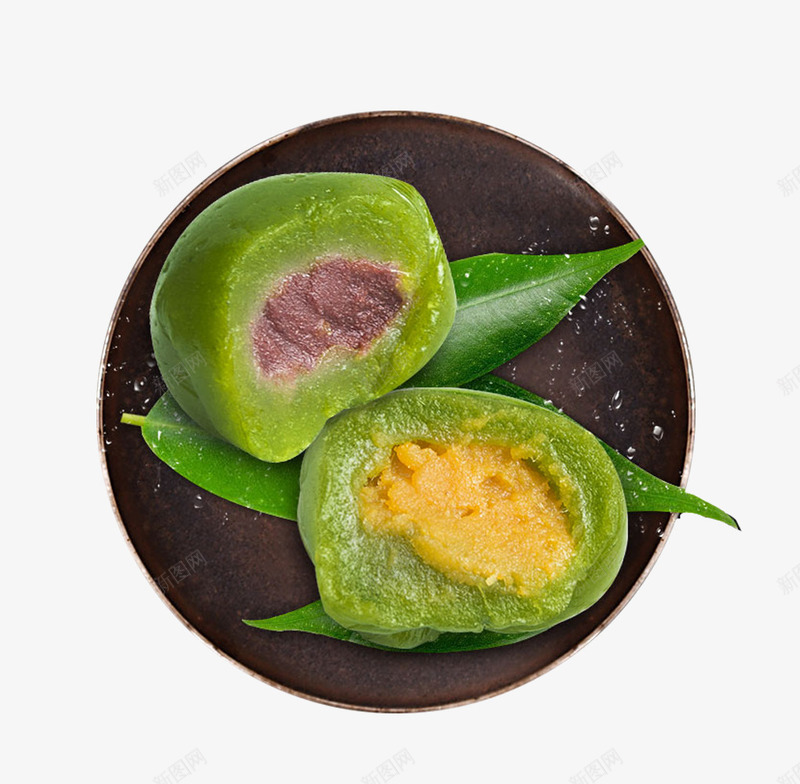 美味红豆沙蛋黄青团png免抠素材_新图网 https://ixintu.com 出游 清明 清明粑 清明节食物 红豆沙 美味 艾糍 节日食物 菠菠粿 蛋黄 青团