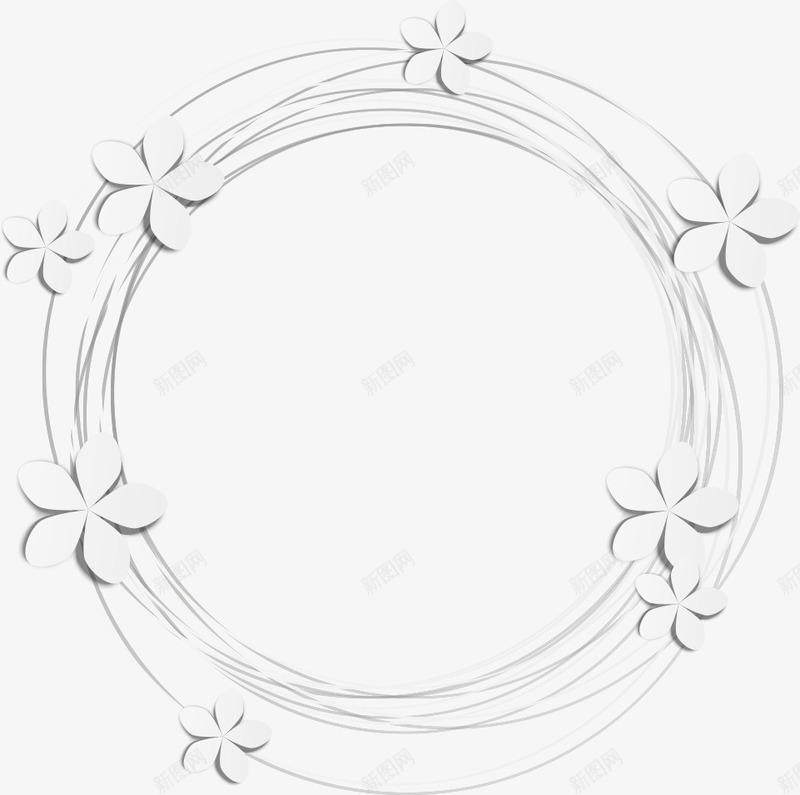 线条圆环纸花png免抠素材_新图网 https://ixintu.com 卡通线条纸花 圆环纸花 线条圆环纸花 线条纸花