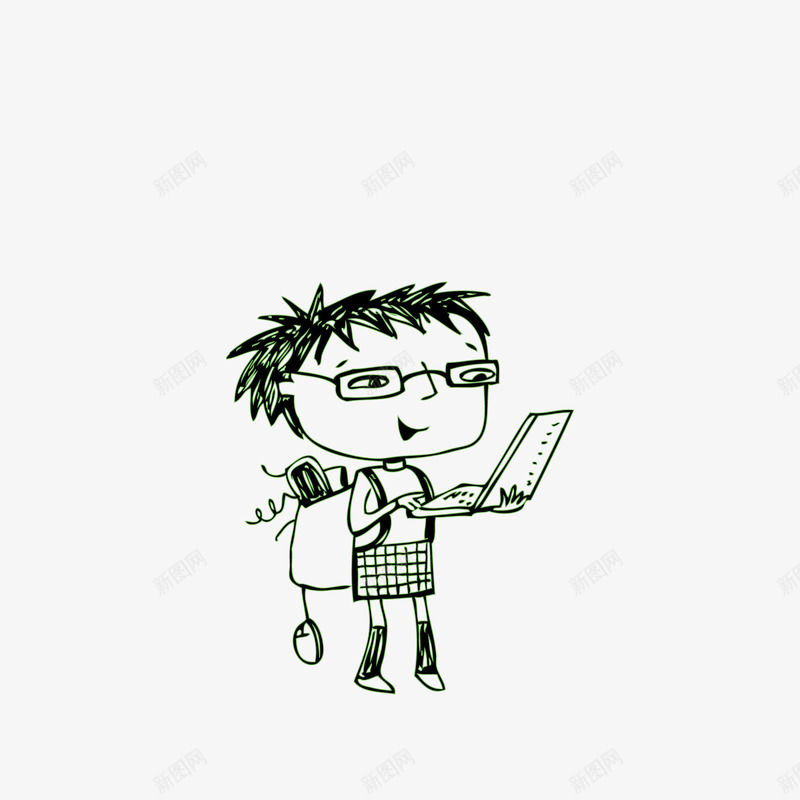 手绘卡通读书人矢量图ai免抠素材_新图网 https://ixintu.com 小孩矢量图 手绘卡通人物 手绘卡通小孩矢量图 手绘读书的小孩 矢量图 读书小人