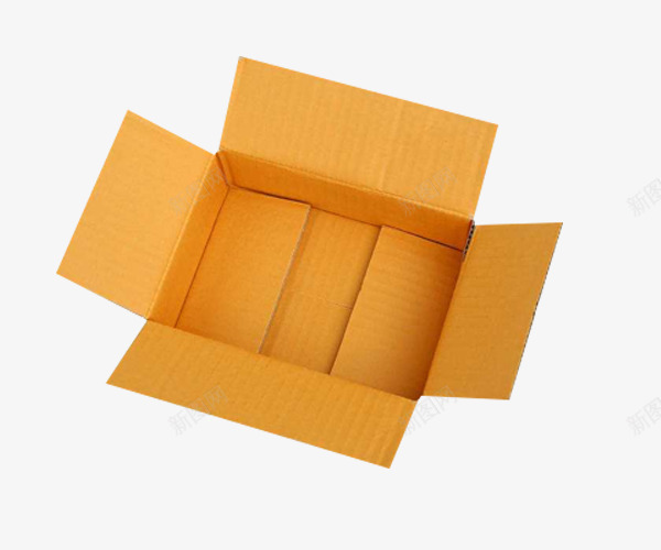 黄色的纸盒展开图png免抠素材_新图网 https://ixintu.com 包装产品盒 奶箱 快递包装盒 瓦楞纸盒 纸箱 黄色的纸盒展开图