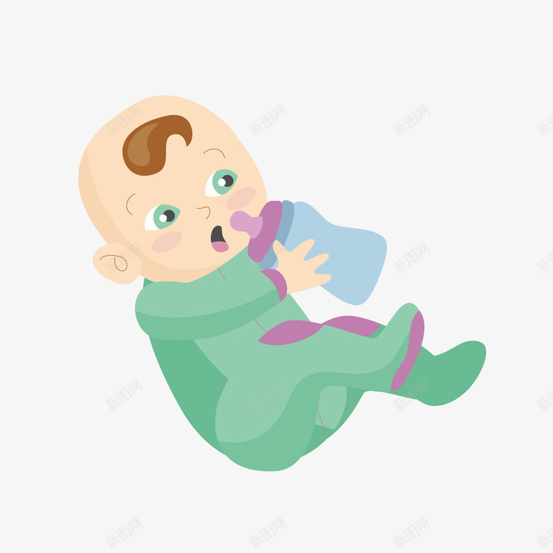吃奶的宝宝矢量图ai免抠素材_新图网 https://ixintu.com 婴儿抚触 婴儿按摩 婴儿插画 婴儿模特 婴儿浴盆 婴儿的手 装饰 矢量图