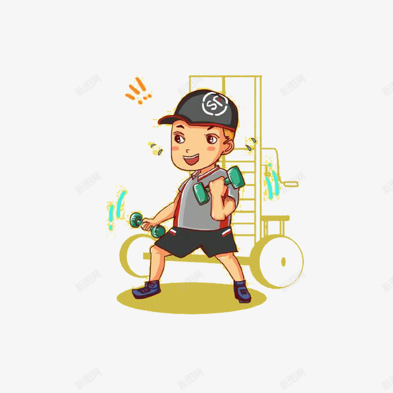 锻炼身体的顺丰快递员png免抠素材_新图网 https://ixintu.com 卡通 快递员 快递海报设计 锻炼身体的顺丰快递员 顺丰快递 顺丰快递员