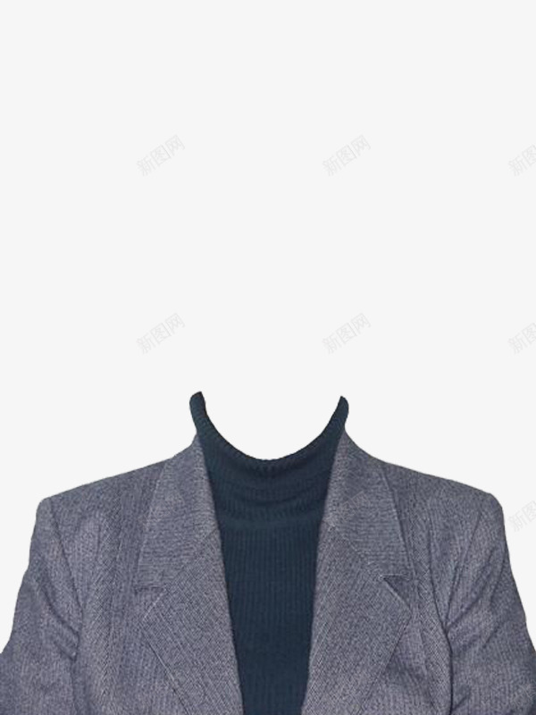 黑高领女西装png免抠素材_新图网 https://ixintu.com 产品实物 女装 西装