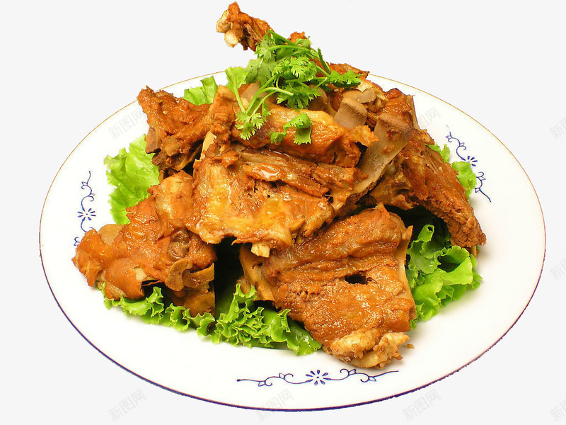 酱脊骨png免抠素材_新图网 https://ixintu.com 中华美食 传统美食 凉菜 林记酱脊骨 熟菜 盘子 美味 装饰 餐饮美食