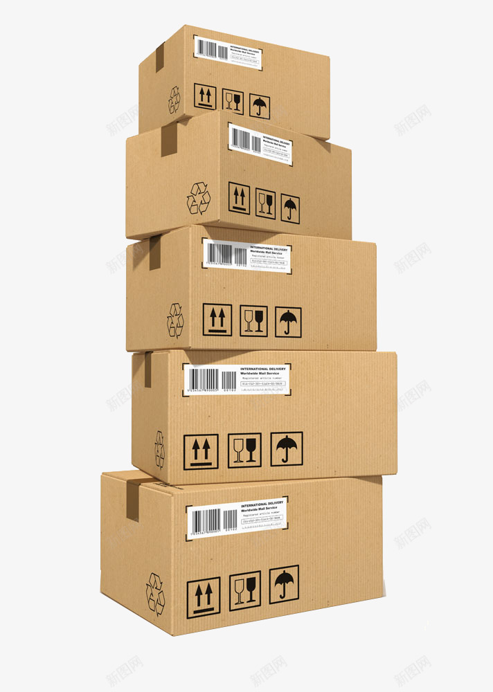 瓦楞纸箱摄影png免抠素材_新图网 https://ixintu.com 摄影 瓦楞 纸箱