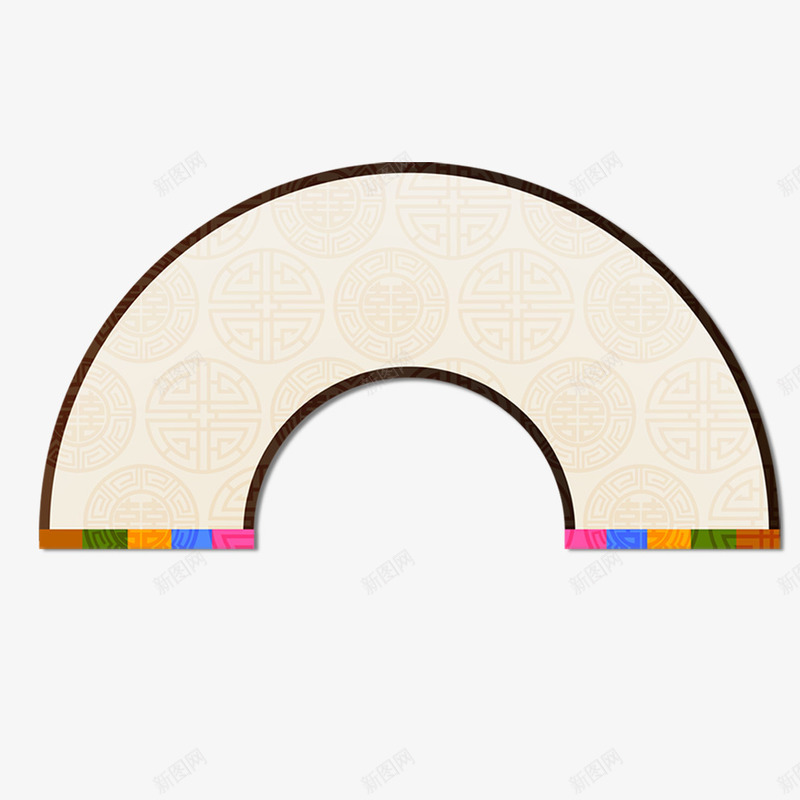圆环png免抠素材_新图网 https://ixintu.com 圆环 底纹 弧形 福