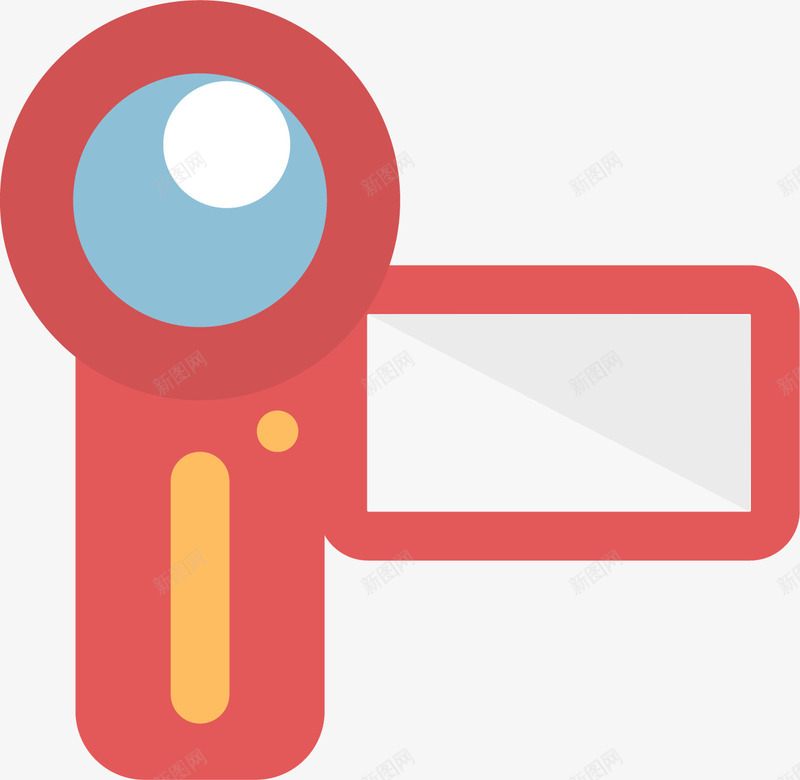 红色DV机图标png_新图网 https://ixintu.com DV机 卡通图标 家庭摄像机 摄像头 摄像机 摄影机 红色 视频录制 视频拍摄