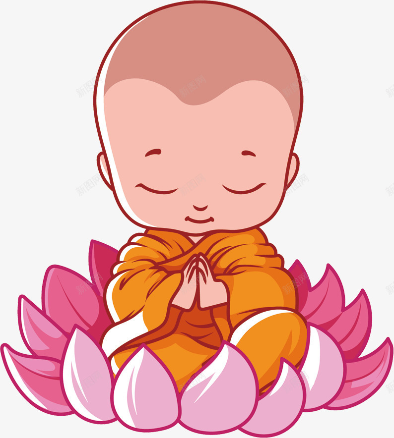 儿童座莲人物png免抠素材_新图网 https://ixintu.com 佛像 儿童 孩子 小孩 小男孩 神像