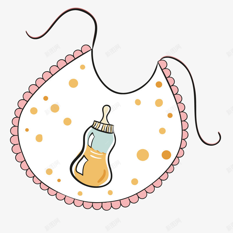 婴儿卡通围兜png免抠素材_新图网 https://ixintu.com 围兜 婴儿 纯棉面料