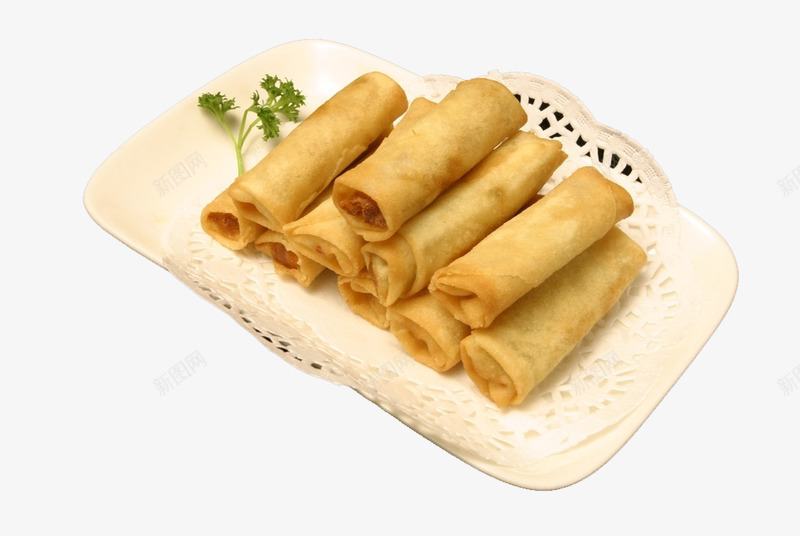 特色炸春卷png免抠素材_新图网 https://ixintu.com 传统美食 家常菜摄影 干炸煎炸 肯德基炸春卷 菜谱高清图片 餐饮美食