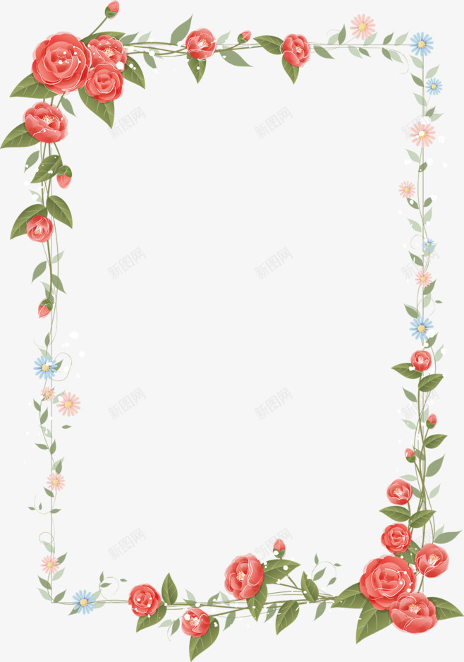 元素花边框png免抠素材_新图网 https://ixintu.com 画框 花边 表格花边 边框 鲜花