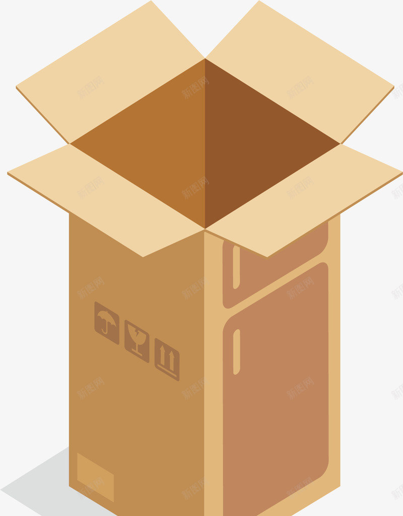 家电冰箱包装纸箱png免抠素材_新图网 https://ixintu.com 包装纸箱 家电 家电纸箱 快递箱 矢量png 纸箱 长方形箱子