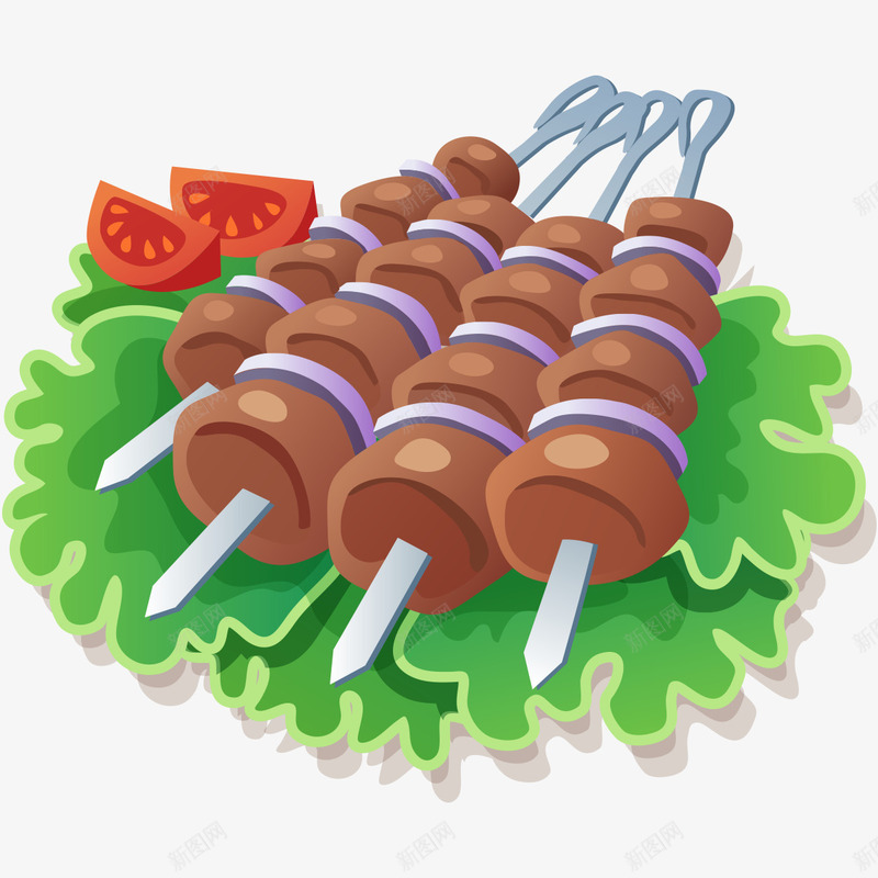 手绘简图烧烤肉串png免抠素材_新图网 https://ixintu.com 好吃的 手绘 烤串 番茄 简图 美味的 美食 食物