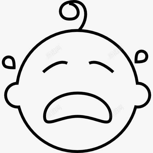 哭泣的婴儿图标png_新图网 https://ixintu.com 人 哭 头 孩子 母亲 童年 脸
