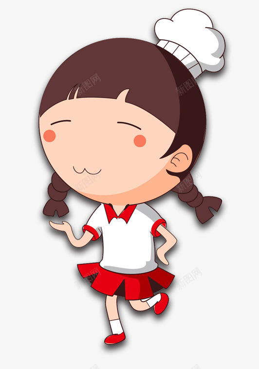 卡通女孩厨师png免抠素材_新图网 https://ixintu.com 卡通 厨娘 厨师 女 女孩 小女孩