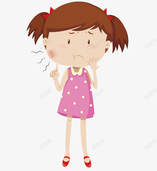 牙疼的小女孩png免抠素材_新图网 https://ixintu.com png png素材 不开心的女人 卡通女孩 小女孩 心情不好 难过的女孩