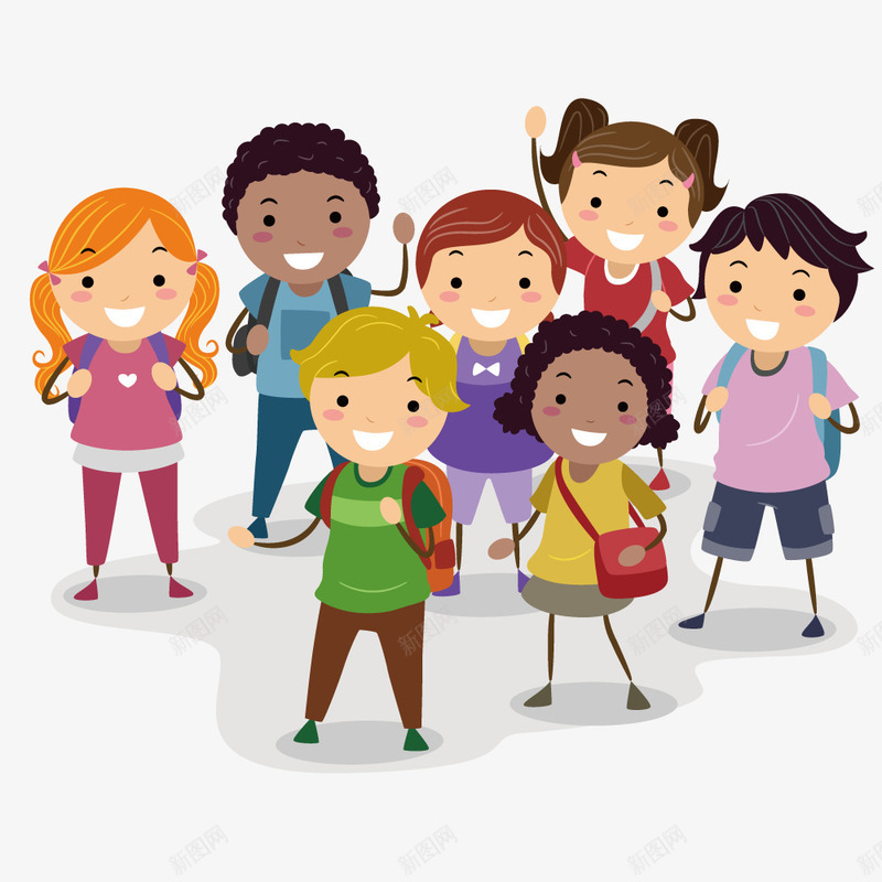 上学儿童png免抠素材_新图网 https://ixintu.com 动漫人物 学习 孩子 小孩
