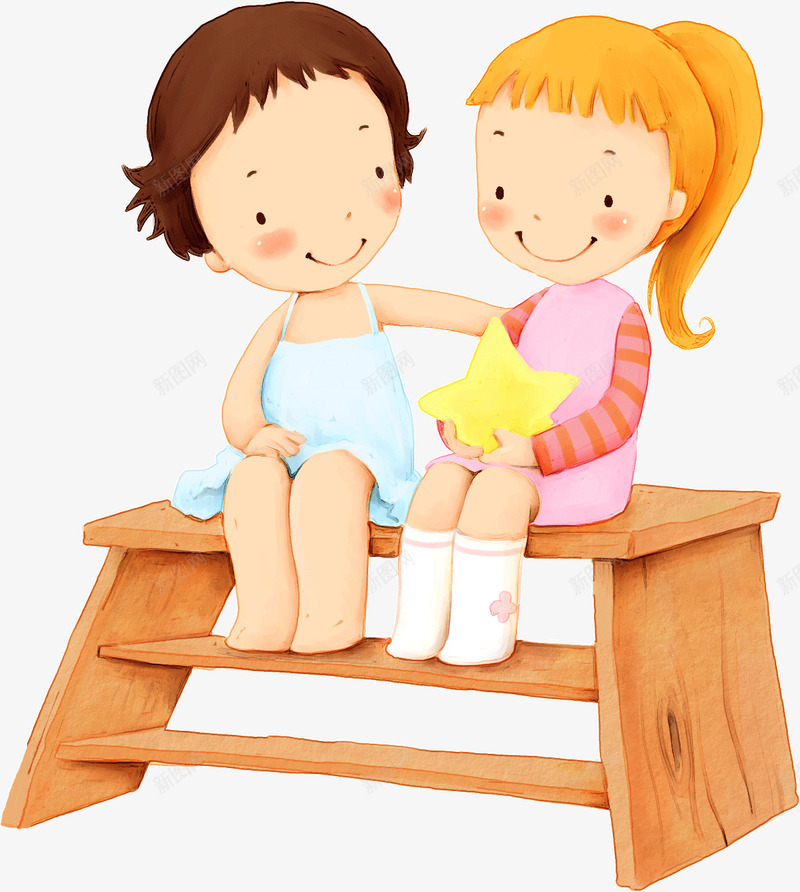 相亲相爱的两个小孩png免抠素材_新图网 https://ixintu.com 两个 小孩 相亲 相爱