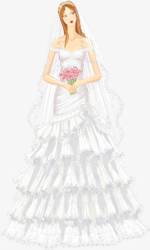 婚纱png免抠素材_新图网 https://ixintu.com 卡通女孩 手绘女生 服装搭配